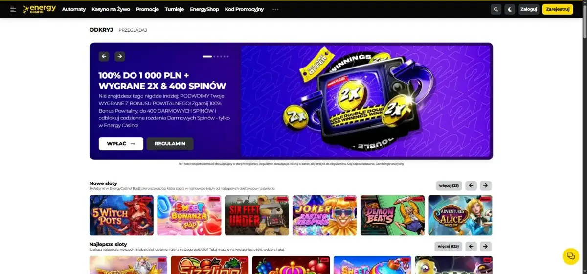 Lobby EnergyCasino